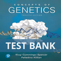 Concepts of Genetics 12th Edition Global Edition Klug TEST BANK