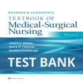 Brunner & Suddarth's Textbook of Medical-Surgical Nursing 15th Edition Hinkle TEST BANK